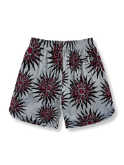 赤いダリアバスケットボールショーツ 四分丈