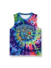 スカルダンクデザインのバスケットボールジャージ、速乾通気スポーツモデル