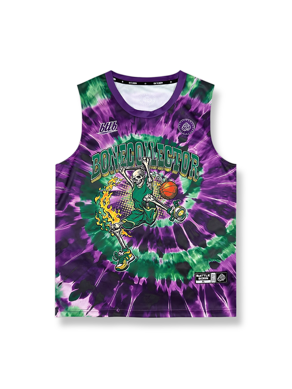 スカルダンクデザインのバスケットボールジャージ、速乾通気スポーツモデル