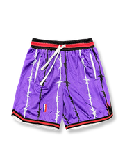 ヴィンテージパッチワーク速乾バスケットボールショーツ 四分丈